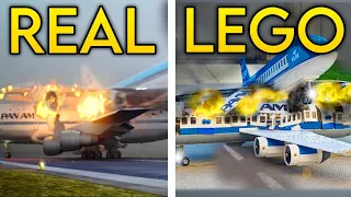 Real Plane Crash VS Lego Recreation FULL MOVIE