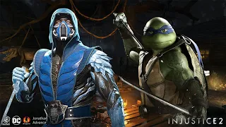 Sub-Zero vs Leonardo - Mortal Kombat 11 vs DC Injustice 2 - 4K UHD Gameplay