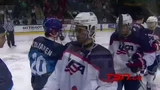 U18 Worlds: Game Highlights - USA vs. FIN (4/23/16)