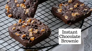 1-Min Eggless Chocolate Walnut Brownie in Microwave | एक मिनट में ब्राउनी तैयार | Kunal Kapur Recipe