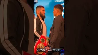 Artur Beterbiev STARES DOWN Dmitry Bivol in FIRST face off!