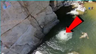 Aztec Falls cliff jumping labor day 2019 Travel Vlog Deep Creek