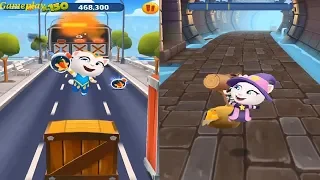 Talking Tom Gold Run Genie Angela VS witch Angela Catch The Raccoon VS Boss Fight