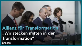 "Allianz für Transformation": Pressekonferenz mit Bundeskanzler Scholz