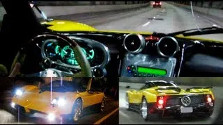 Pagani Zonda F onboard in Brazil - Epic sounds, tunnel runs