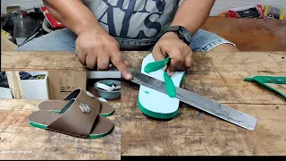 Membuat sandal selop yang fleksibel dari sandal japit