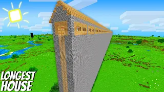 What's INSIDE the LONGEST HOUSE in Minecraft ? I found a TALLES HOUSE !