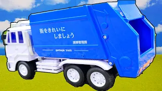 大きなごみ収集車ををあけてみよう！ リアルサウンド 清掃車 Unbox Garbage Truck Model