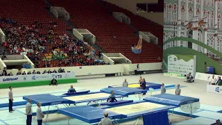 Argentina (ARG) M - 2018 Trampoline Worlds, St. Petersburg (RUS) - Qualification Synchro R2