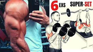 6 BICEPS & TRICEPS SUPER-SET WORKOUT  AT GYM  / Musculation triceps et biceps en superset