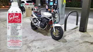 Putting a whole bottle of sea foam in my motorcycle what happened?