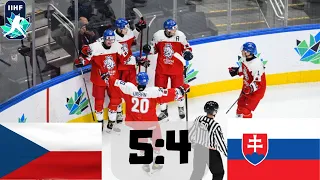 ČESKO VS SLOVENSKO MISTROVSTVÍ SVĚTA V HOKEJI 2022 U20