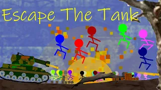 Escape From The Fire Tank - Survival Marble Race in Algodoo sTICKMAN - marble stickman