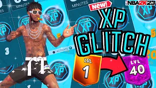 *NEW* NBA 2K23 XP GLITCH!!! HIT LEVEL 40 NOW!!!