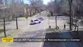 ДТП (авария г. Волжский) ул. XIX Партсъезда - ул. Комсомольская 14-04-2021 12-04