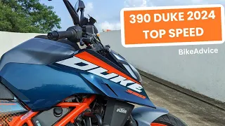 2024 KTM 390 Duke Top Speed Attempt - Best of 4...