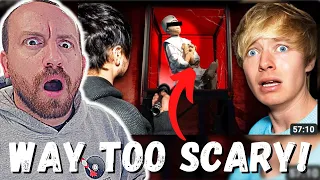 WAY TOO SCARY! Sam and Colby Our Demonic Encounter with World's Most Haunted Doll (REACTION!)