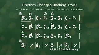 Bb Rhythm Changes Backing Track - 160 bpm