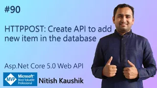 HTTPPOST: Create API to add new item in the database | ASP.NET Core 5.0 Web API Tutorial