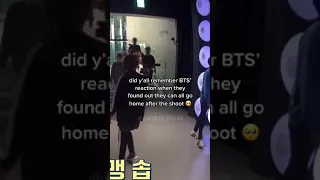 Did y'all remember Bts reaction when they found out they can all go after the shoot 😂🤣