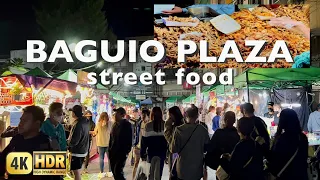 Baguio City Night Walk | Street Food | 4K HDR | Baguio Plaza Night Market Walking Tour