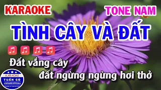 Karaoke Tình Cây Và Đất Tone Nam Nhạc Sống