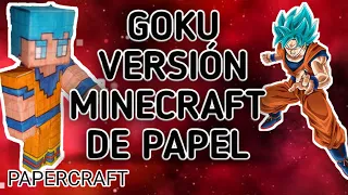 como hacer a Goku 😎✌️ movible con 5 articulaciones diferentes versión Minecraft #papercraft