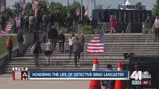 Hundreds gather for the funeral of Detective Brad Lancaster