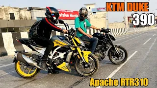 Apache RTR310 vs KTM Duke 390 | Ride Comparison!