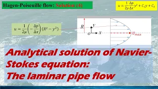 Hagen-Poiseuille flow: a detailed complete solution to the Navier-Stokes equation