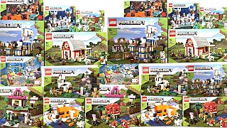 ALL LEGO Minecraft 2022 Summer-Winter Sets COMPILATION/COLLECTION Speed Build Review