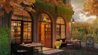 Relaxing Autumn Outdoor Cafe | Soft Instrumental Jazz Music for Studying, Work, Relax and Meditation