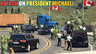 GTA 5 - Attack on President MICHAEL in Canada | Security in Action