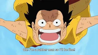 luffy 👒 falls from the sky marineford||English (sub)