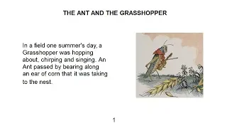 The Ant and the Grasshopper audiobook with Text