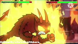 Nightmare Cuphead vs. Devil with healthbars