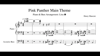 Pink Panther Main Theme Piano & Bass + TAB