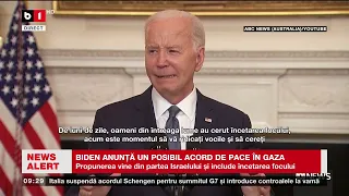 BIDEN ANUNȚĂ UN POSIBIL ACORD DE PACE ÎN GAZA. Știri B1TV_1 iunie 2024