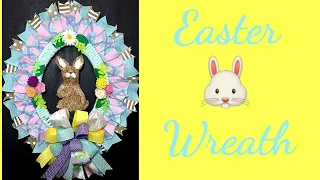 Easter Wreath Rabbit Farmhouse Dollar Tree Tutorial DIY Crafts Spring Decor Crafting With Ollie