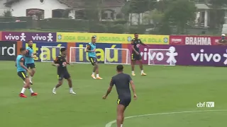 Treino da Seleção Brasileira AO VIVO. Preparação para duelo com a Venezuela