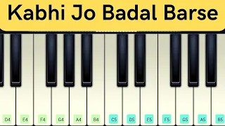 Kabhi Jo Badal Barse Piano Cover || Walkband App ||Shreya Ghoshal ||Piano Tutorial