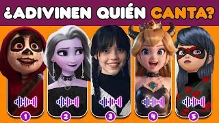 ¿Adivinen Quién CANTA? Adivina La Canción 🍄✨💎 Merlina, Princesa Peach, Ladybug, Elsa, Coco,Annabelle