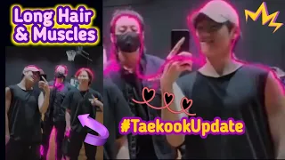 HOT Muscles of Taehyung & Long Hair JUNGKOok TRENDING🤩😍#taekookmoments  #btslive #runbts