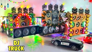 DIY Mini Wedding DJ Road Lights shaadi wala DJ | Creative DJ with Loading Truck Decoration DJ Light