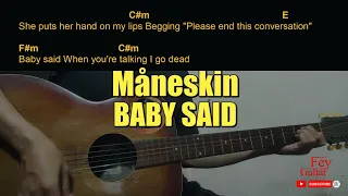 Maneskin - BABY SAID Guitar Chords cover