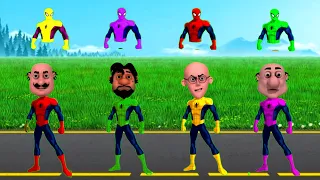 TEBAK GAMBAR MOTU PATLU / VS / SPIDERMAN FIGHT || AVENGERS SUPERHERO || MARVEL,