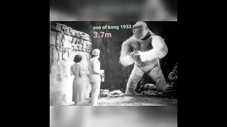 сравнение размеров: эволюция Кинг Конга( ну и парочка его противничков😊)
