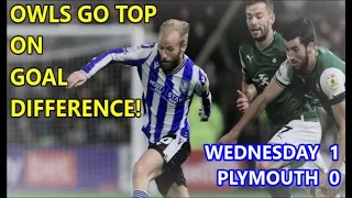 OWLS GO TOP | Sheffield Wednesday 1 - 0 Plymouth Argyle