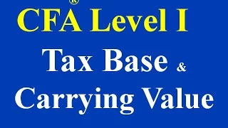 CFA level I- Tax Base and Carrying Value of Asset