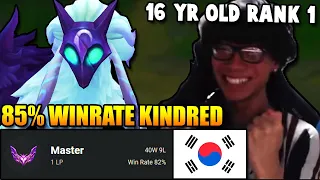 16 Year Old Rank 1 Challenger goes to Korea and gets an 85% WINRATE to masters.. wtf